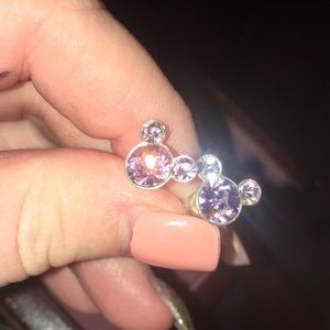 mickey mouse sterling silver earrings